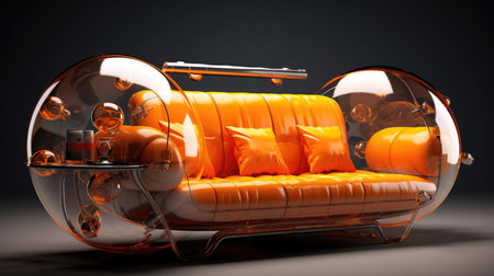 The sofa of the future in the interiorの素材