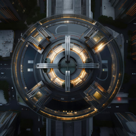 Skyscraper top view, new technologiesの素材