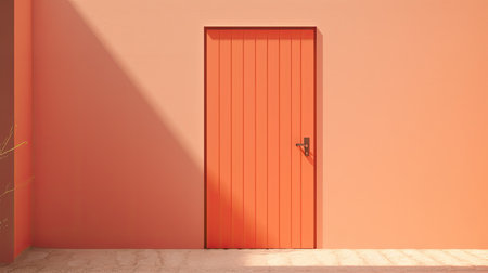 Plastered wall, door and shadowsの素材