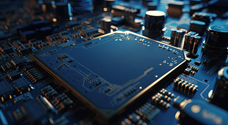 CPU on the motherboardの素材