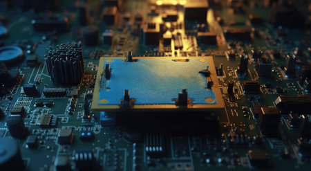 CPU on the motherboardの素材