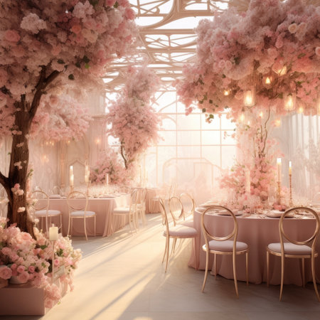 Decorating the hall of a perfect weddingの素材