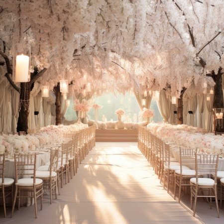 Decorating the hall of a perfect weddingの素材