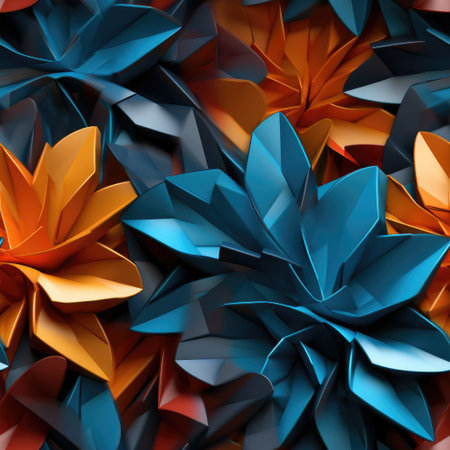 Texture consisting of flowers, 3D effectの素材