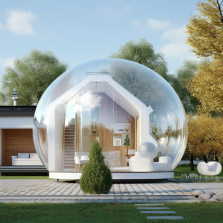 Country house in a soap bubbleの素材
