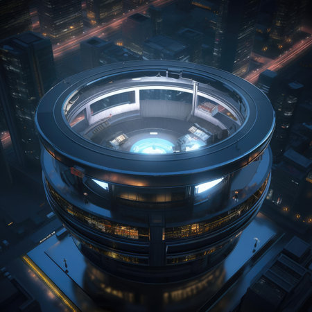 Skyscraper top view, new technologiesの素材