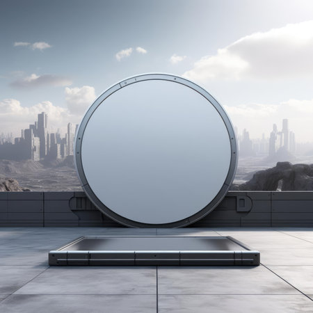 Technological background, empty space, mock-upの素材