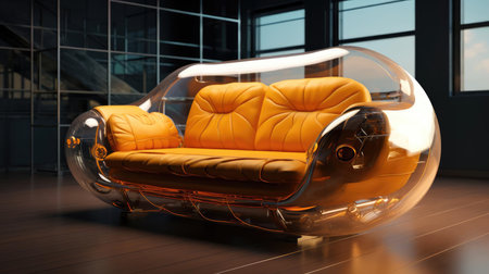 The sofa of the future in the interiorの素材