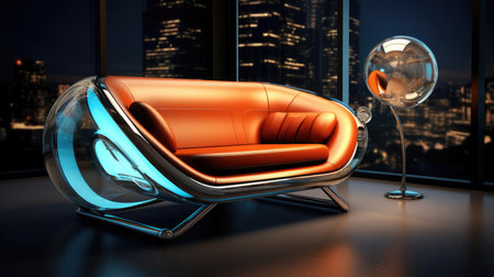 The sofa of the future in the interiorの素材