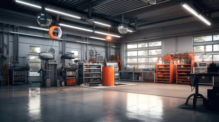 The auto repair shop of the futureの素材