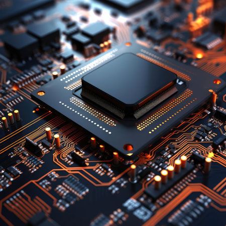 CPU on the motherboardの素材