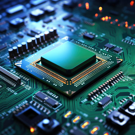 CPU on the motherboardの素材