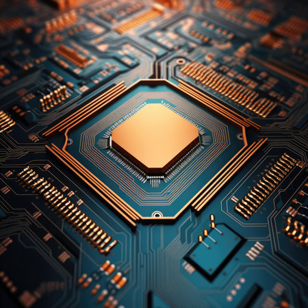 CPU on the motherboardの素材
