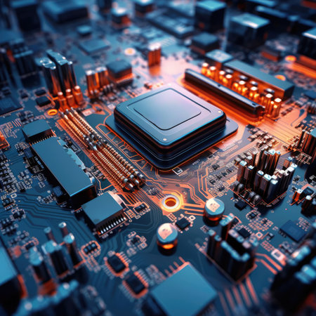 CPU on the motherboardの素材