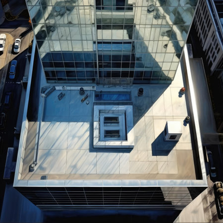 Skyscraper top view, new technologiesの素材