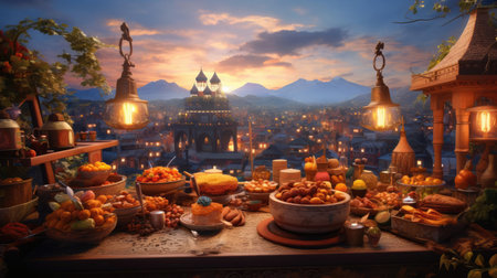 Muslim holiday of Ramadanの素材