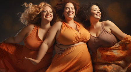 Three young oversized womenの素材