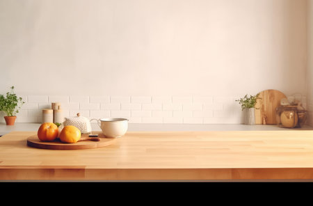 Countertop in the kitchen. Empty spaceの素材
