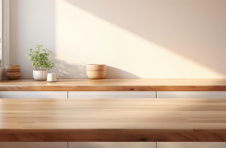 Countertop in the kitchen. Empty spaceの素材