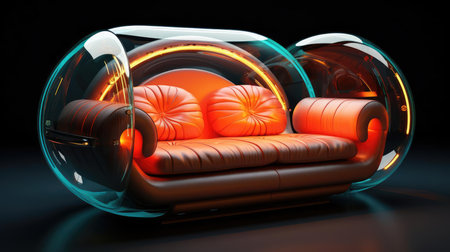 The sofa of the future in the interiorの素材