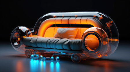 The sofa of the future in the interiorの素材