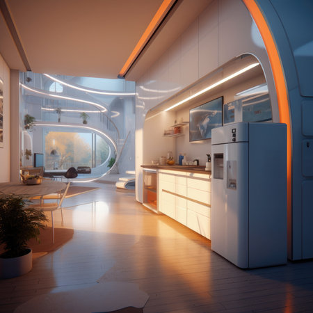 The interior of the future. High-techの素材