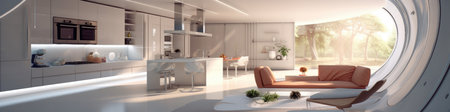 The interior of the future. High-techの素材