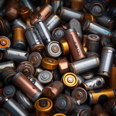 A lot of rusty used batteriesの素材