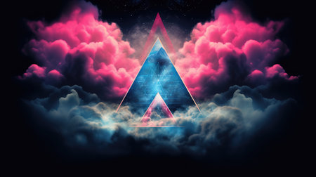 Abstract triangle in the cloudsの素材