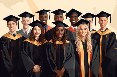 Photos of graduates of higher educationの素材