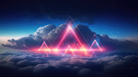 Abstract triangle in the cloudsの素材