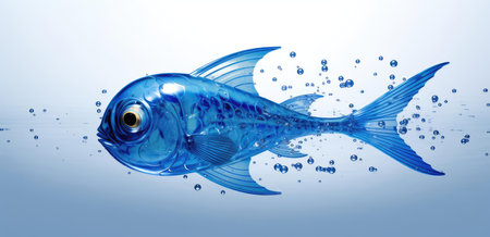 Fish in the water, isolatedの素材