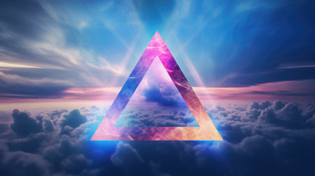 Abstract triangle in the cloudsの素材
