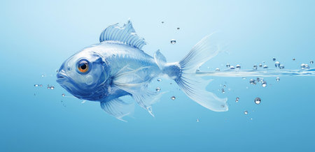 Fish in the water, isolatedの素材