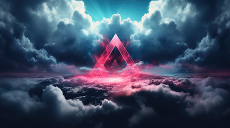 Abstract triangle in the cloudsの素材