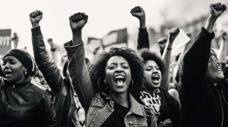 Women at the rallyの素材