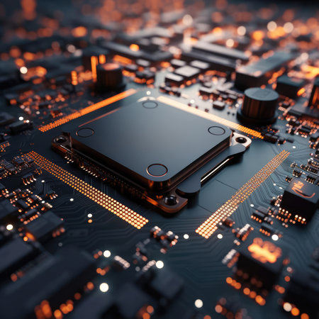CPU on the motherboardの素材