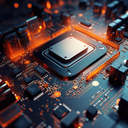CPU on the motherboardの素材