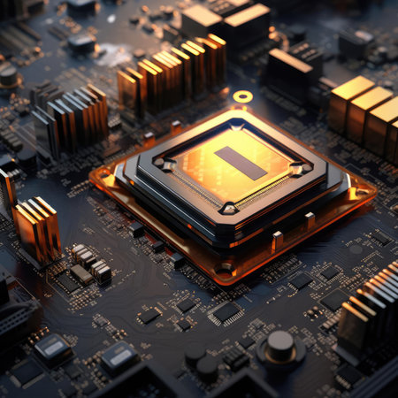 CPU on the motherboardの素材