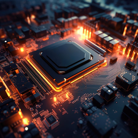 CPU on the motherboardの素材