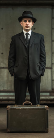 Businessman with a suitcaseの素材