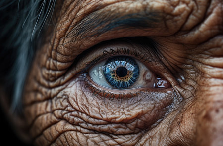 The face of an elderly womanの素材