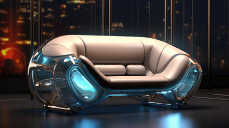 The sofa of the future in the interiorの素材