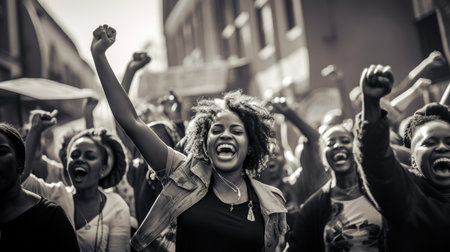 Women at the rallyの素材