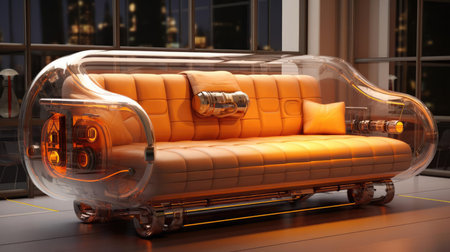 The sofa of the future in the interiorの素材