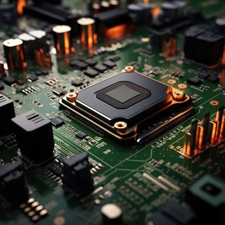 CPU on the motherboardの素材