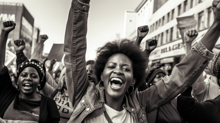 Women at the rallyの素材