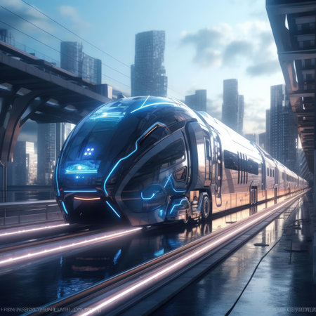 The train of the future powered by magnetic technologyの素材