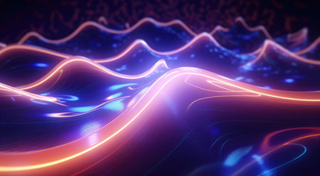 Illustration from abatract energy wavesの素材