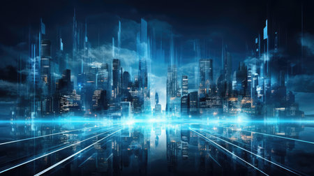 Abstract futuristic cityの素材
